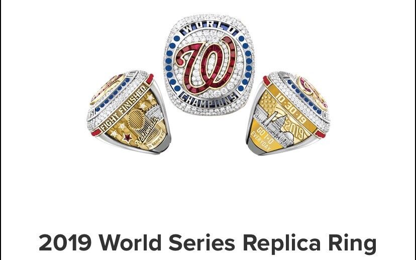 Washington Nationals 2019 World Series Replica Ring SGA 4/20/24 Presale