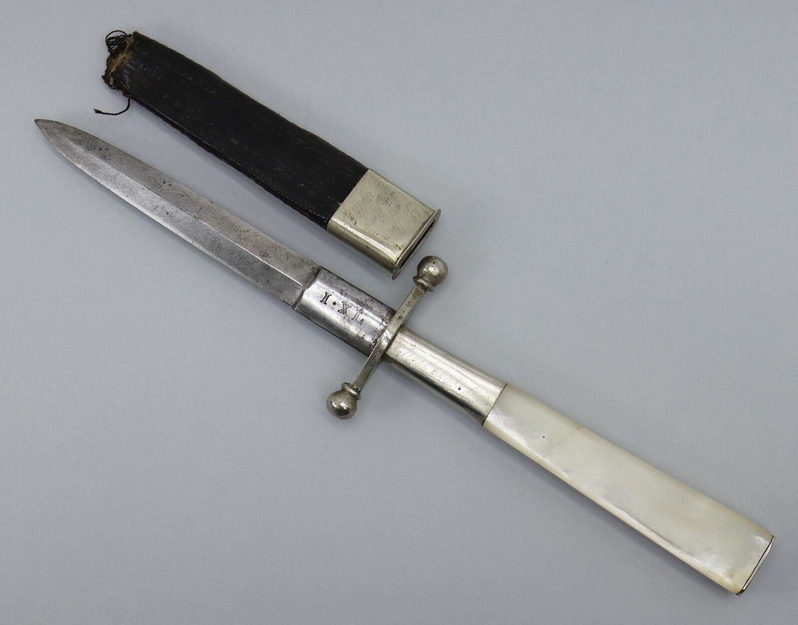 Antique George Wostenholm Washington Works I*XL MOP Gambler Garter Dagger Knife