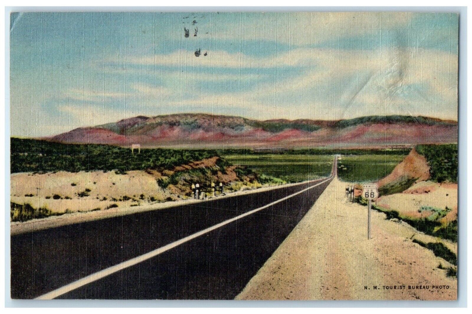 1951 Highway US Entering Rio Grande Valley Road Albuquerque New Mexico Postcard
