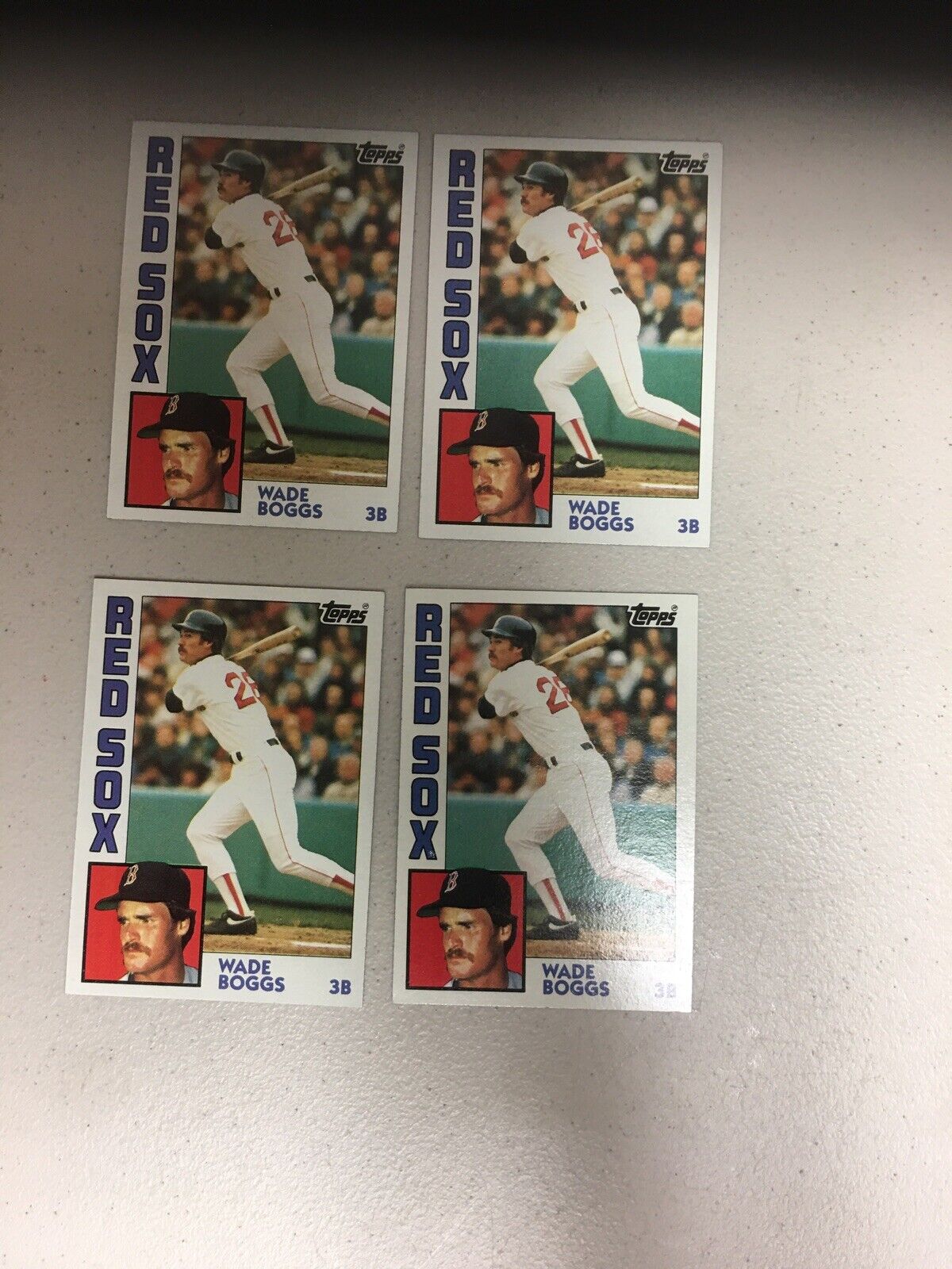 1984 Topps Baseball  4 Card Lot of Wade Boggs Card # 30  Ready For Grading