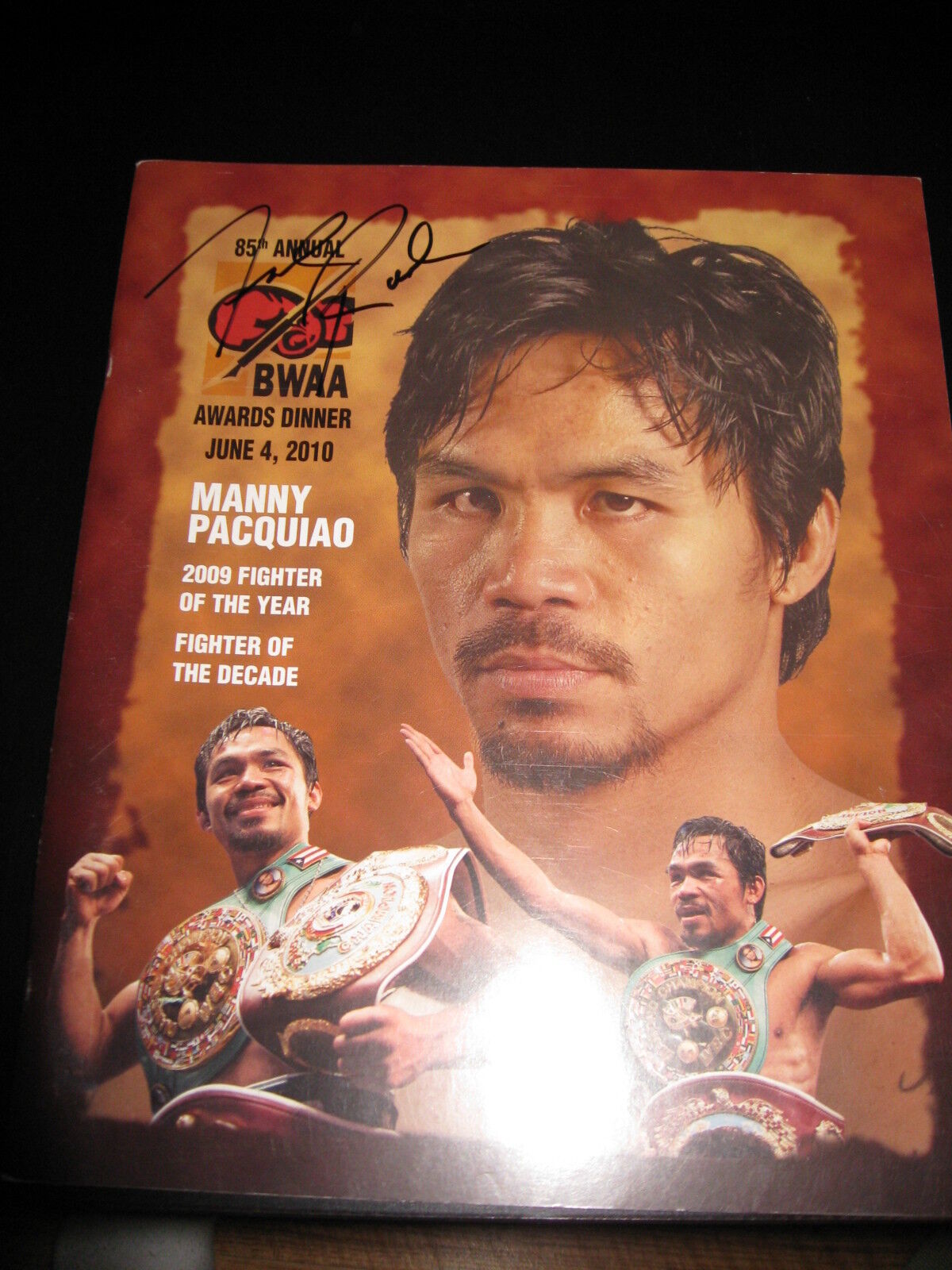 FREDDIE ROACH SIGNED AUTOGRAPH BOXING PROGRAM MANNY PACUQUIAO HOF 2012 IN PERSON