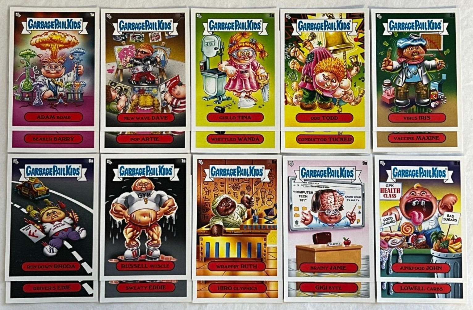2020 Topps Garbage Pail Kids Late to School Faculty Lounge Complete Card Set GPK