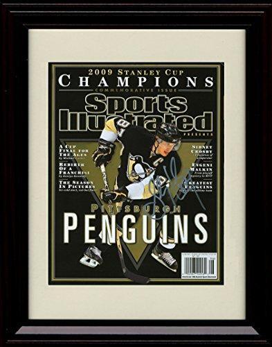 8x10 Framed 2009 Pittsburgh Penguins Stanley Cup Champions SI Autograph Promo