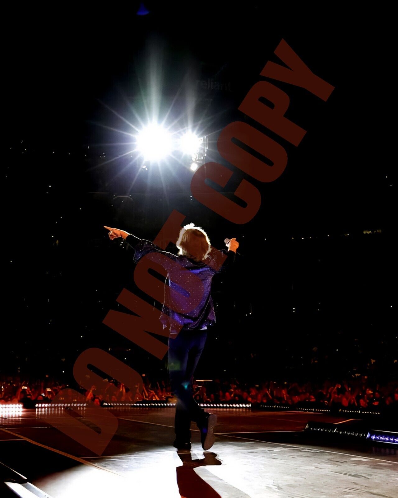 April 2024 Mick Jagger Hackney Stones Diamonds Tour Concert Houston 8x10 Photo