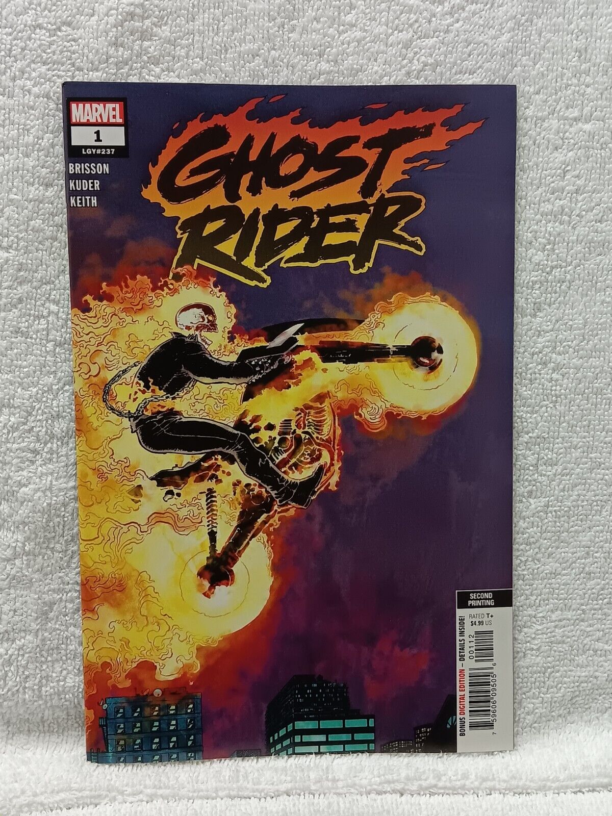 Marvel Comics GHOST RIDER #1 (Marvel 2019) Aaron KUDER 2nd Print VARIANT COVER
