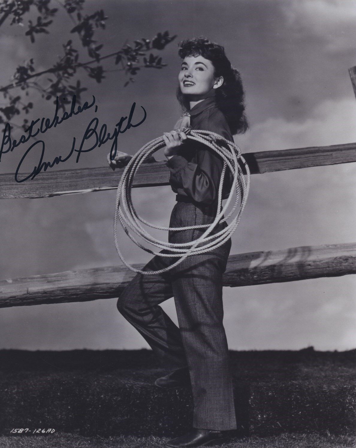 ANN BLYTH SIGNED AUTOGRAPHED BW PHOTO