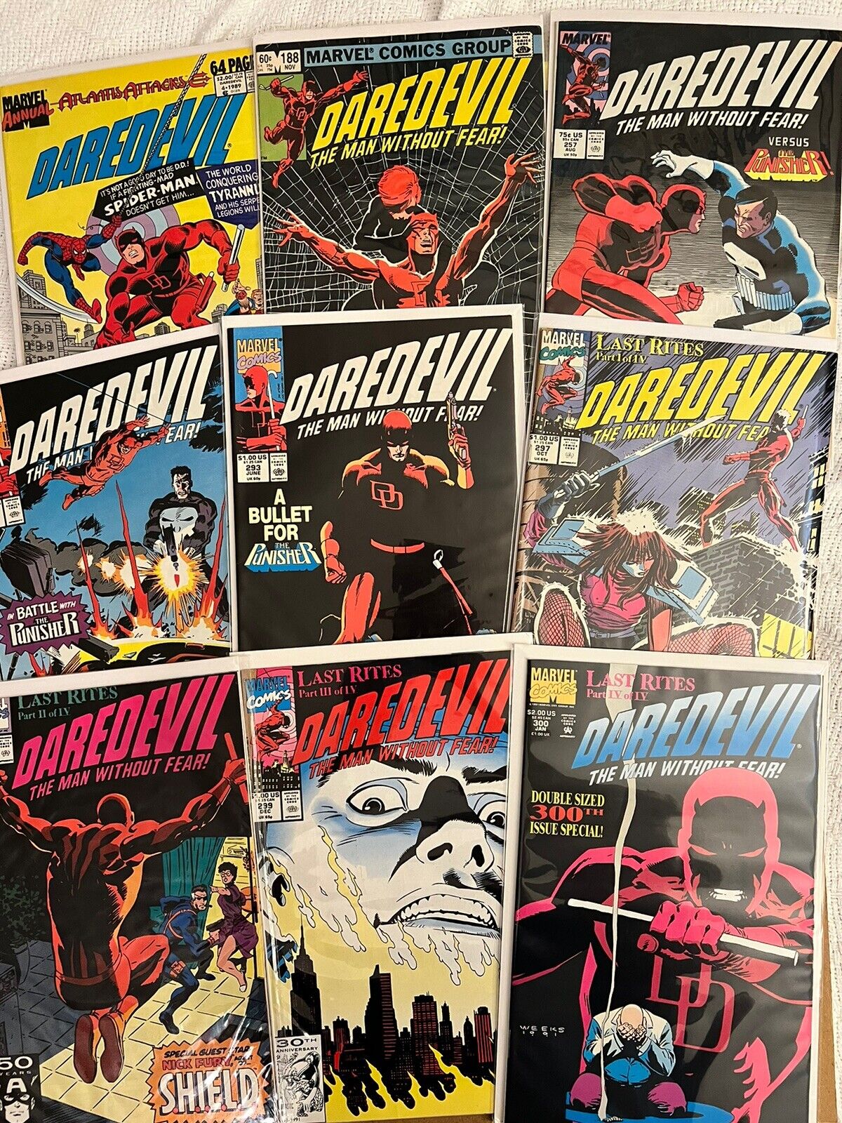 Daredevil Comics Lot Last Rites and More