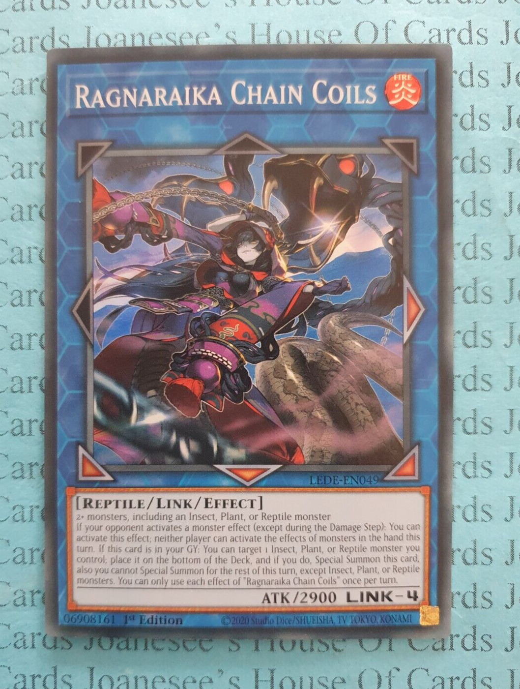 LEDE-EN049 Ragnaraika Chain Coils Super Rare Yu-Gi-Oh Card 1st Edition New