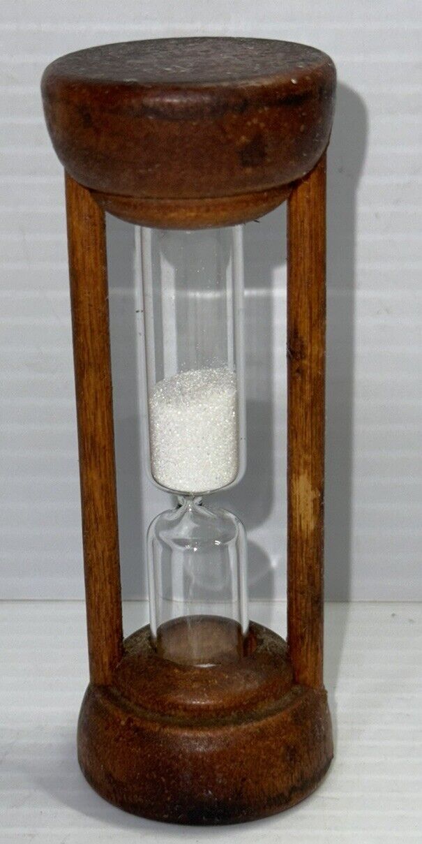 Vintage Wooden Sand Hourglass Egg Timer Retro 4\