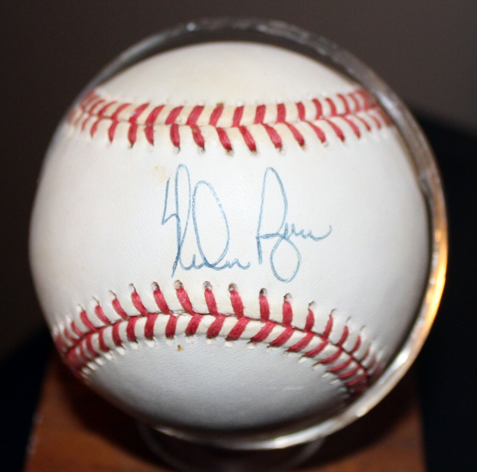 Nolan Ryan Mets Astros Rangers Strikeout King HOF Hand Signed Autograph Baseball