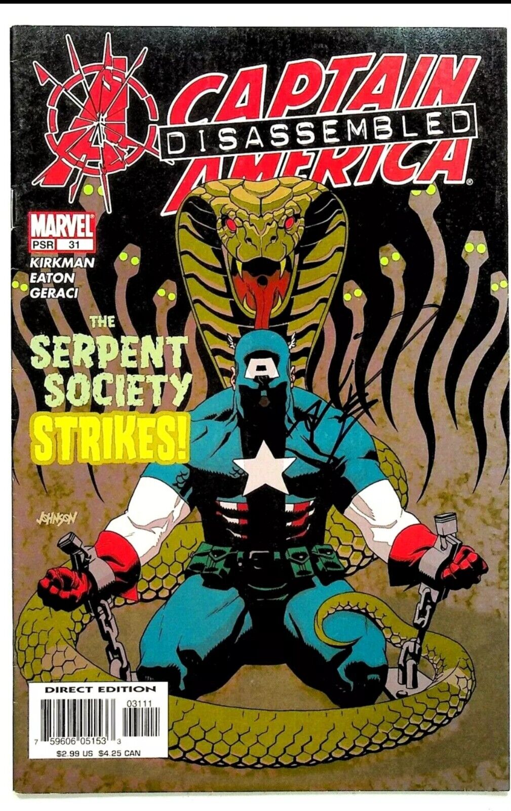 Captain America #31 Signed by (Walking Dead Creator) Robert Kirkman Marvel