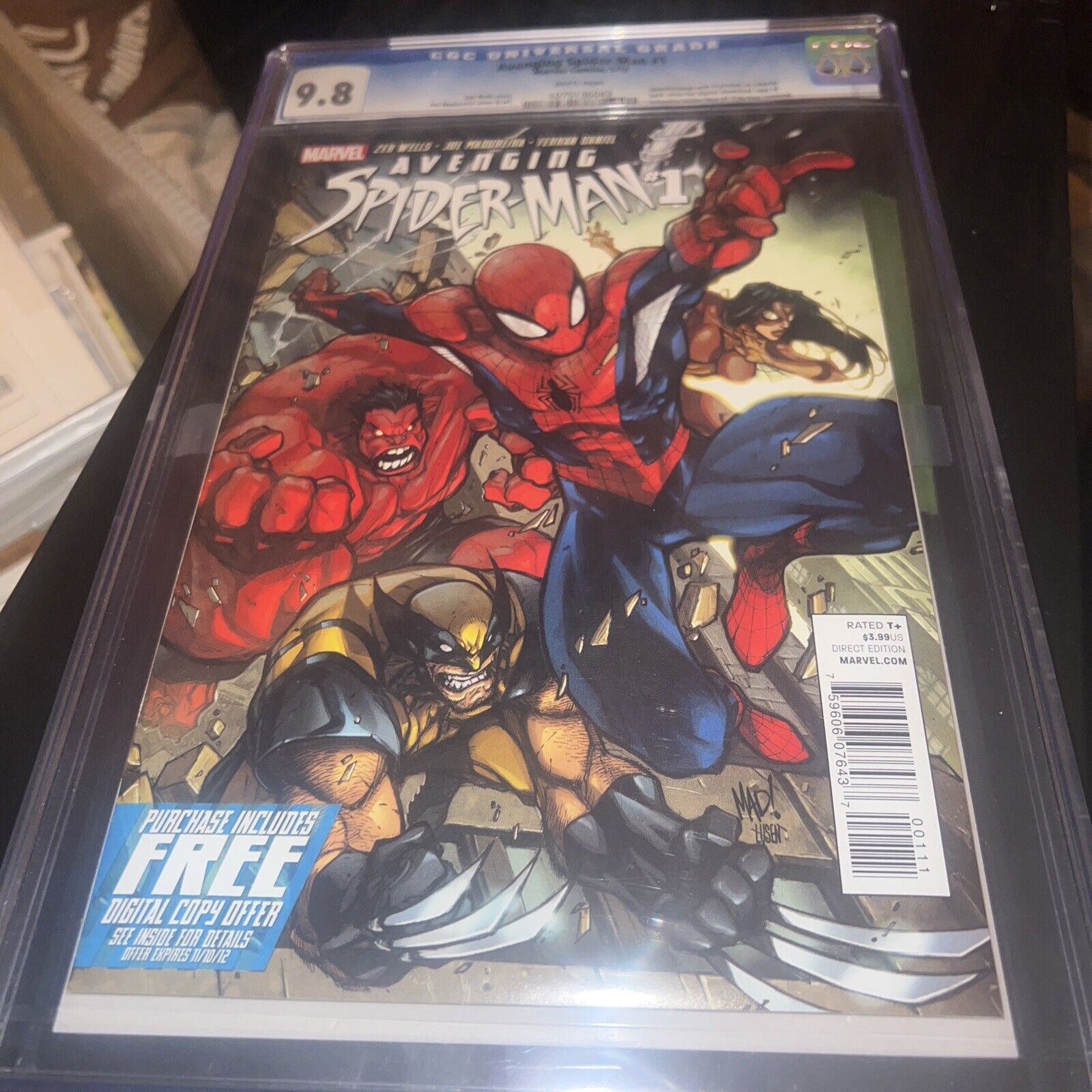Avenging Spider-Man #1 2012 CGC 9.8 White Pages