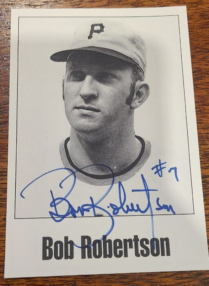 MLB Baseball Bob Robertson #7 - Pittsburgh Pirates - Signed Celebrity Autograph