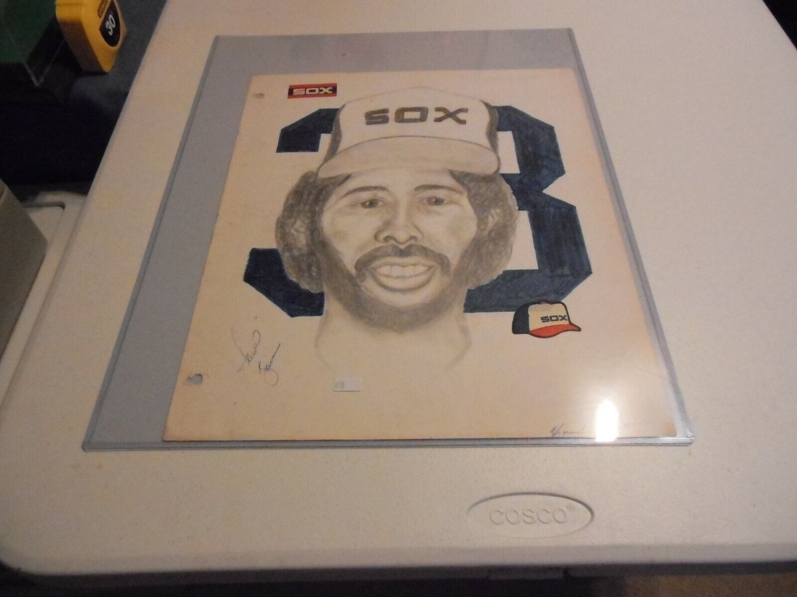 1980's Harold Baines Autograph Original Art by Yvonne Wright