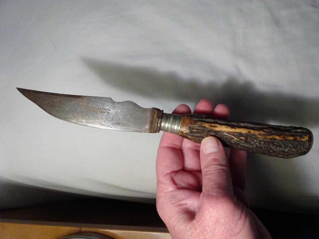 Antique H. BOKER & CO. HUNTING KNIFE \