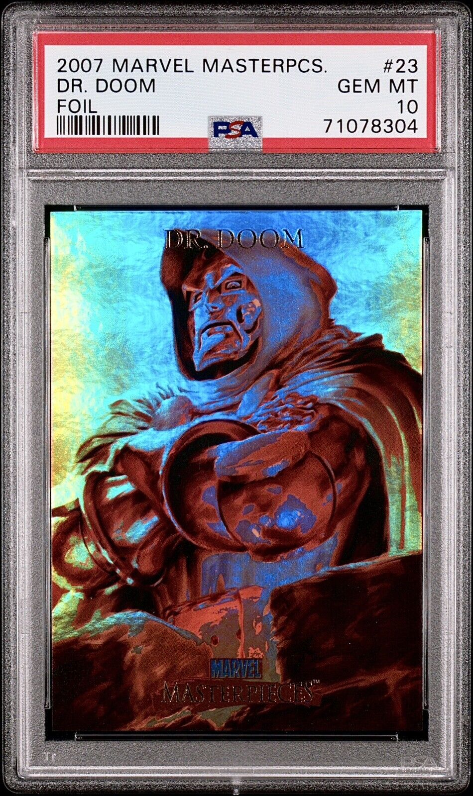 2007 Marvel Masterpieces Foil #23 Dr. Doom PSA 10 💎 POP 4 🔥RARE🔥