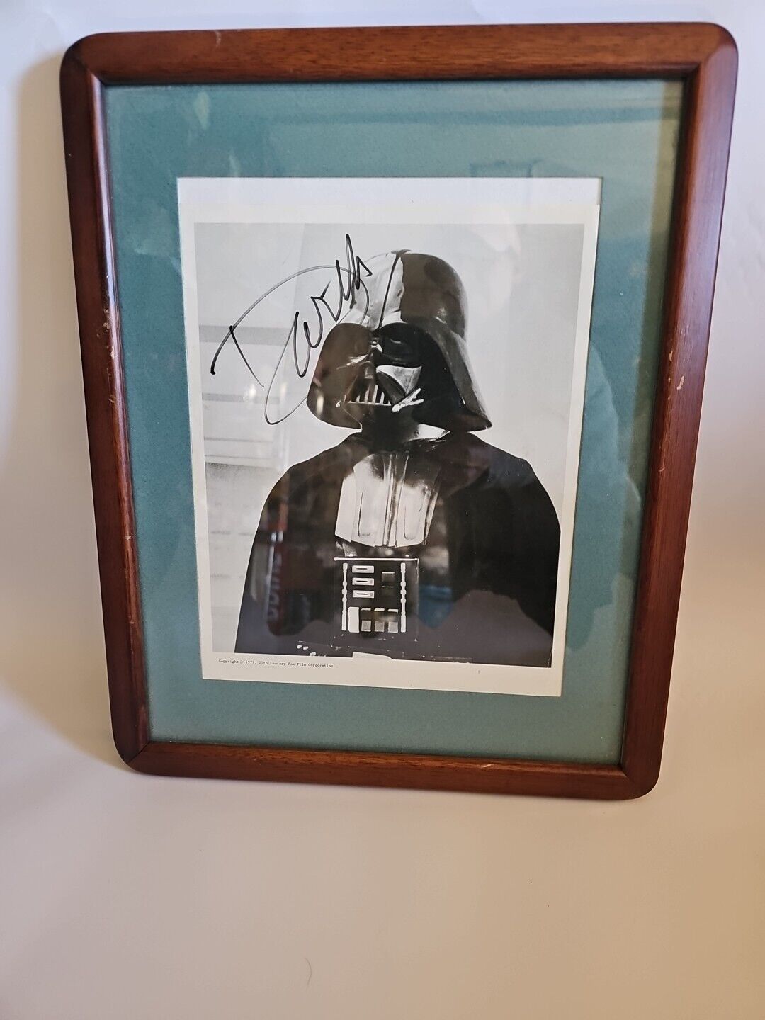 Vintage Darth Vader Autographed 1977 Promotional Piece 20th Century Fox  8x10