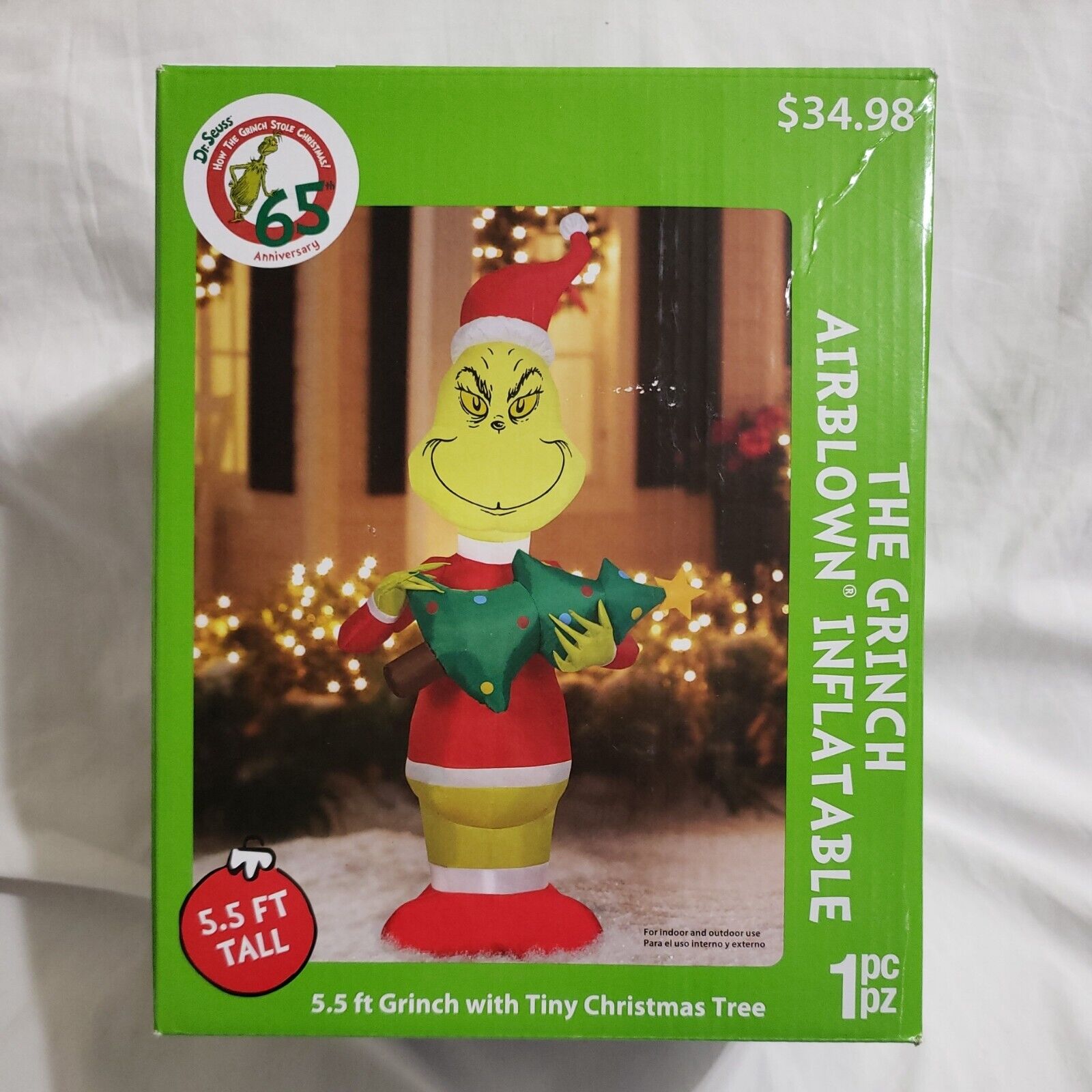 NIB The Grinch Christmas Inflatable 5.5 Ft Limited Edition 65th Anniversary 2022