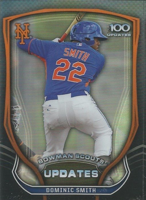 Dominic Smith 2015 Topps Bowman Chrome Scouts Top 100 Updates insert RC card