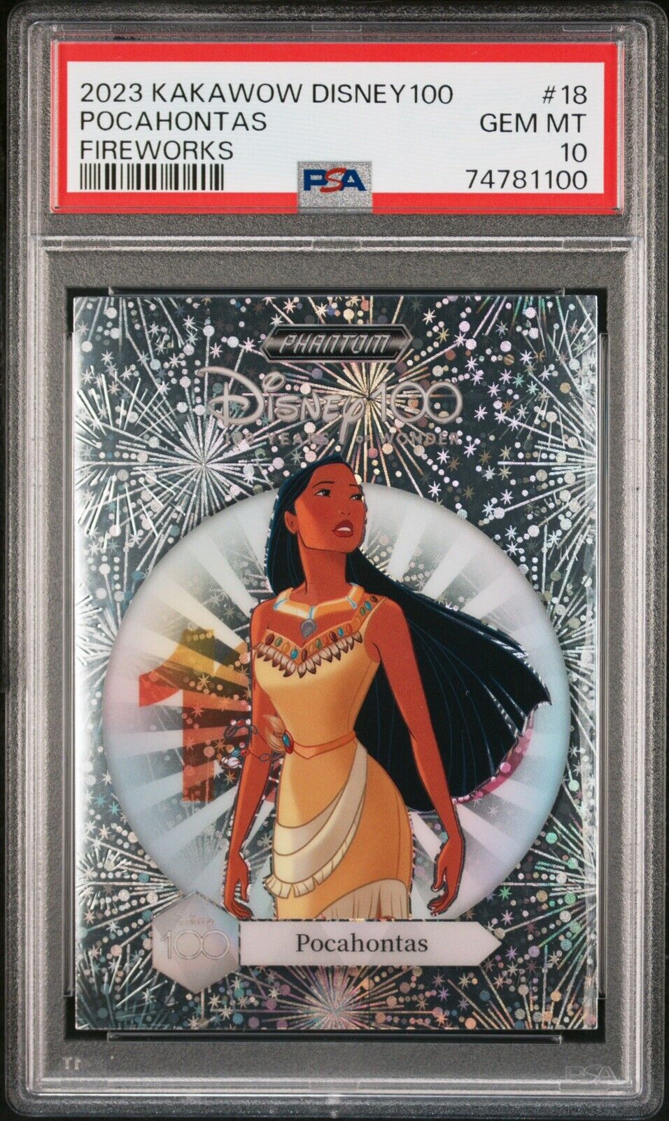 PSA 10 Pocahontas Kakawow Phantom Disney 100 Fireworks /100