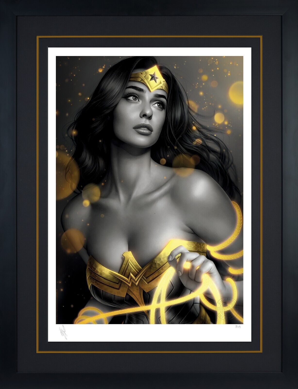 Sideshow Art Prints: The Wonder Woman: Black & Gold Fine Art Print Warren Louw