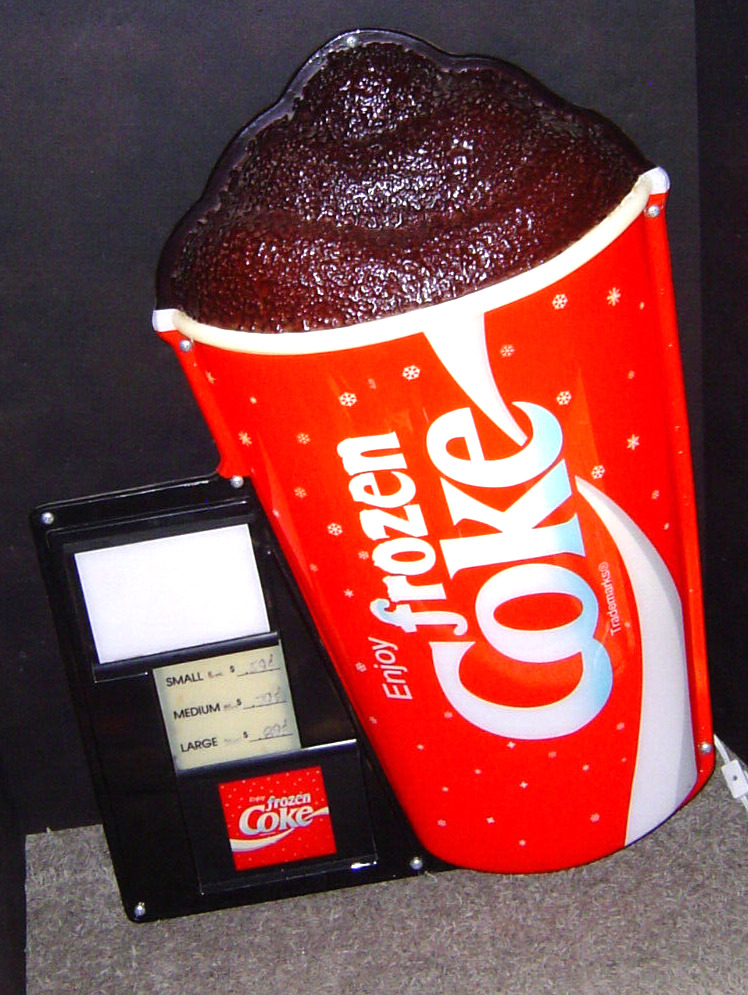 1995 Coca-Cola Enjoy Frozen Coke Light-Up Sign Mirro Products 20\