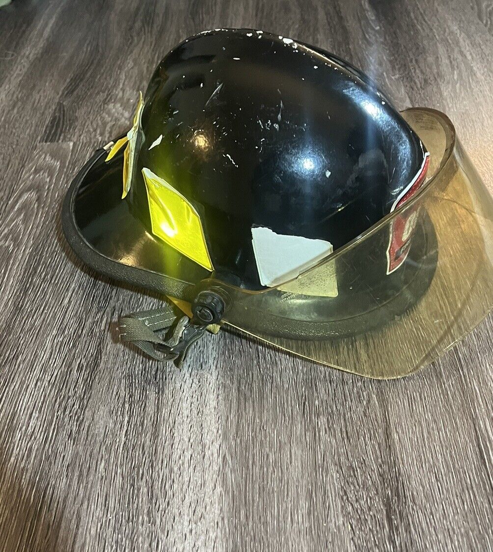 Black Cairns Fire Fighters Helmet With Visor