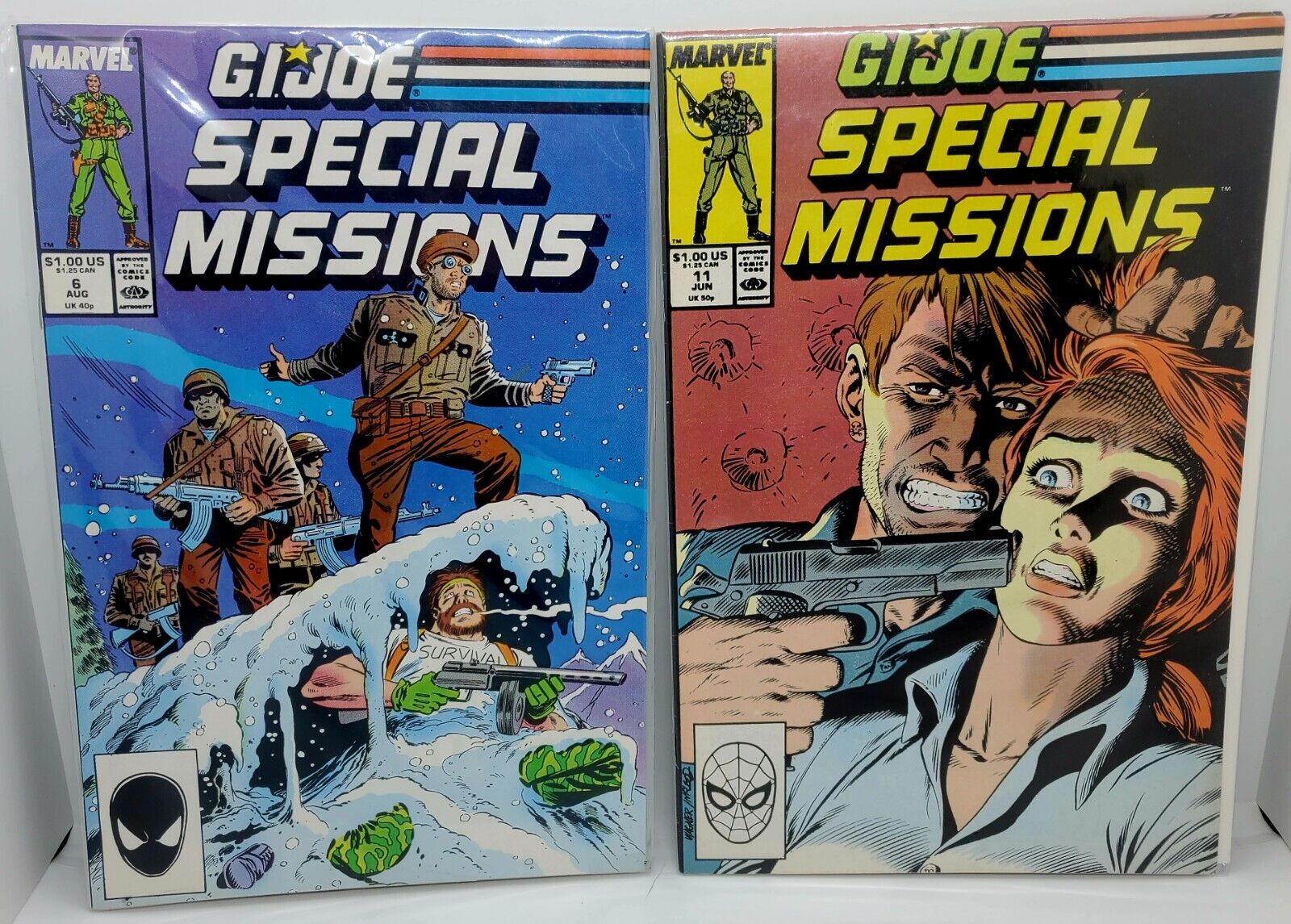 Vintage LOT of 2 G.I. Joe Special Missions #6 & 11 (Marvel, 1986) 1st Print 🔥