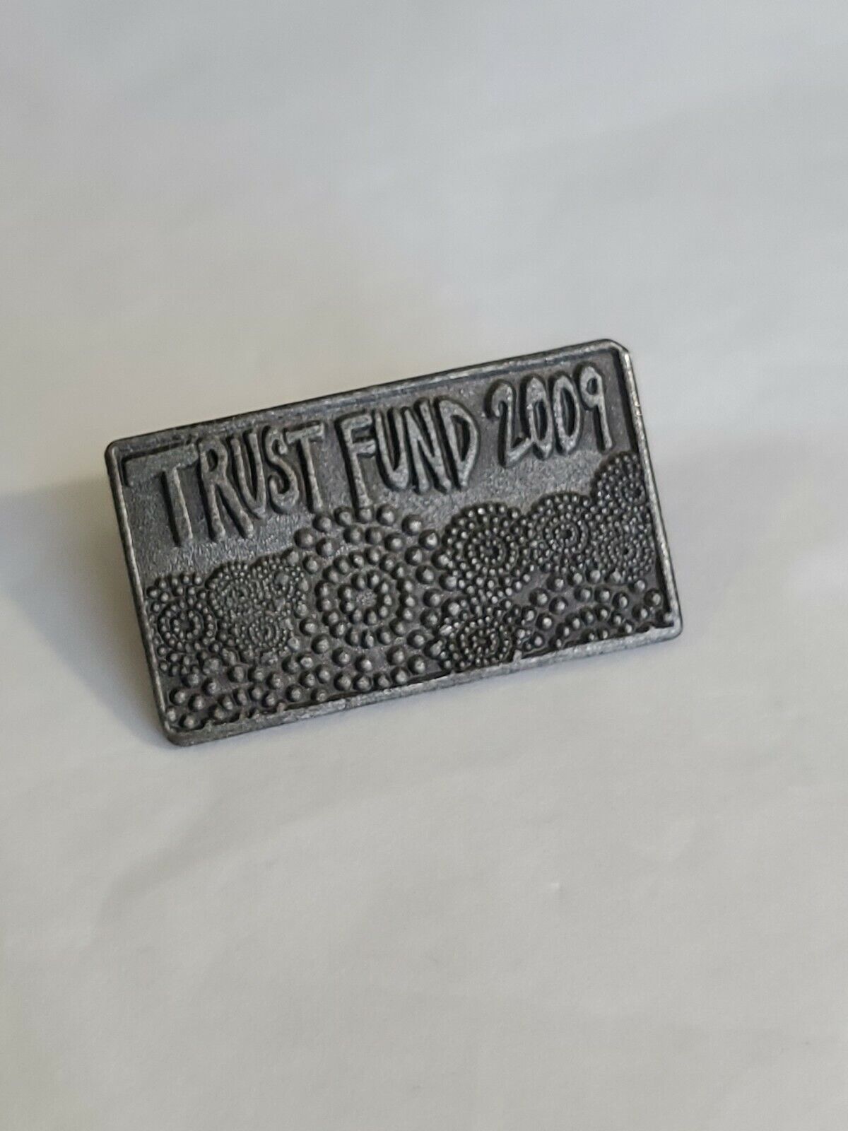 Trust Fund 2009 Lapel Pin Tie Tack With Chain And Bar By Majestic Jewelers