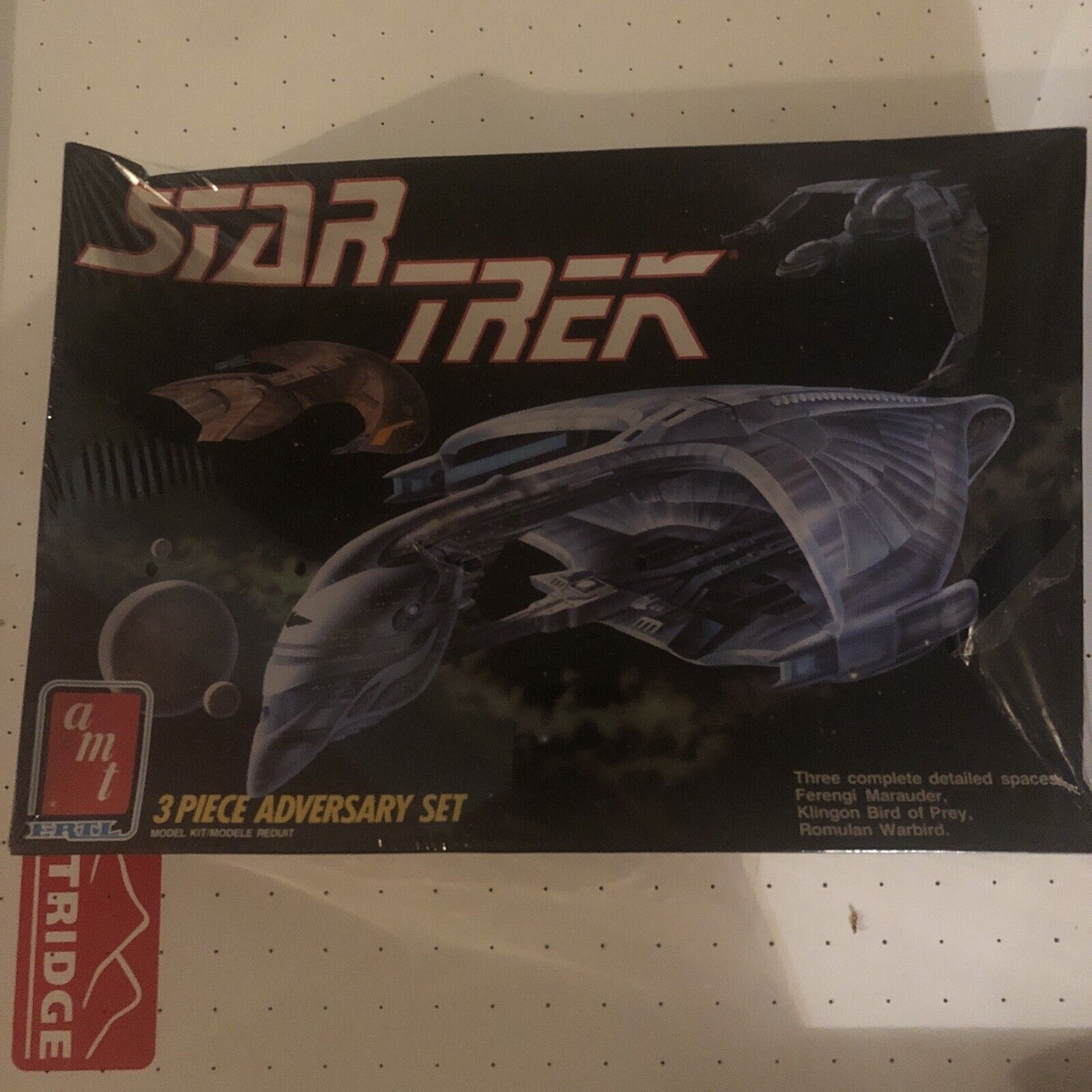 AMT ERTL Star Trek 3 Piece Adversary Klingon Romulan Ferengi Model Kit Sealed