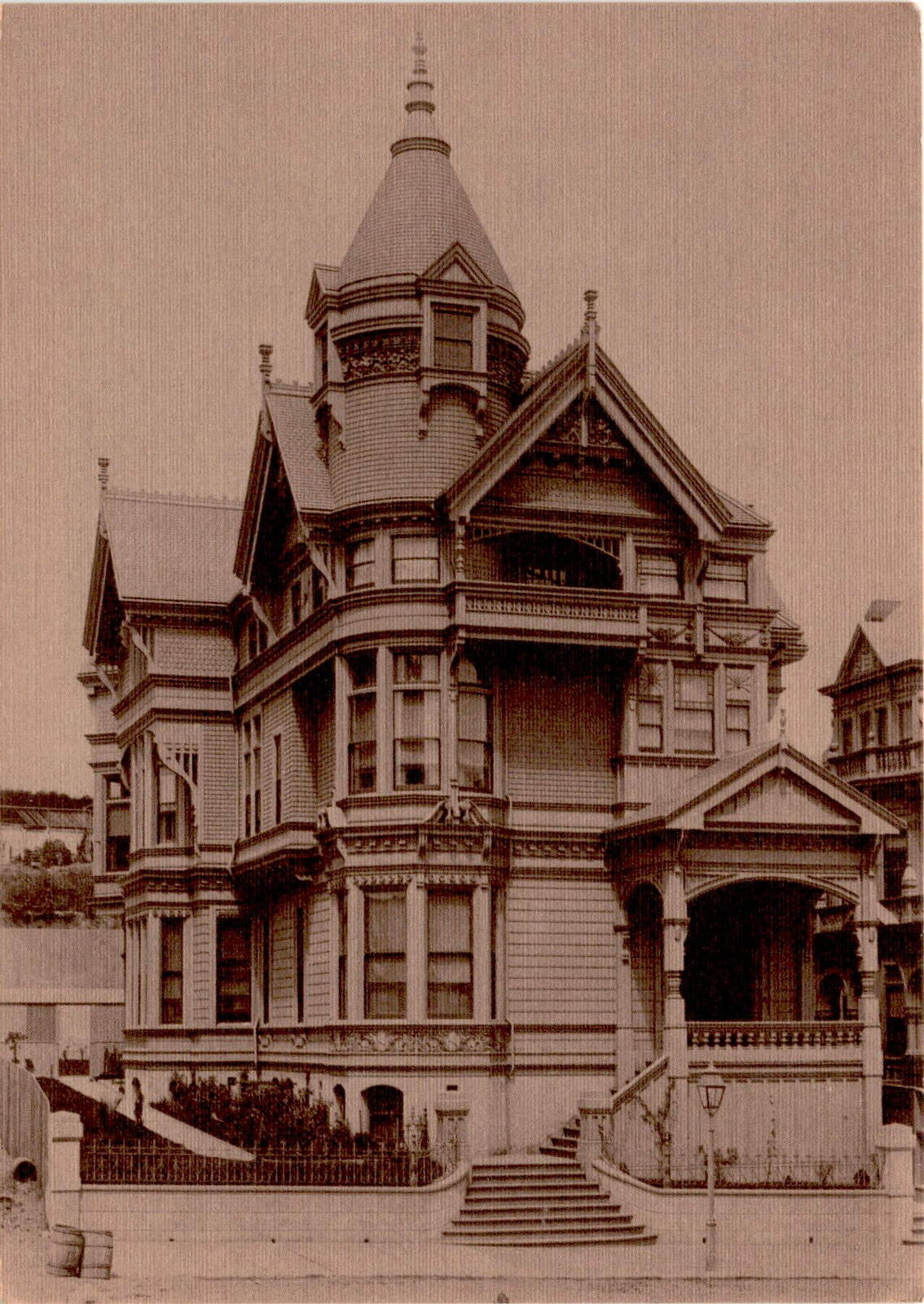 Vintage postcard of Wm. Haas Residence, San Francisco
