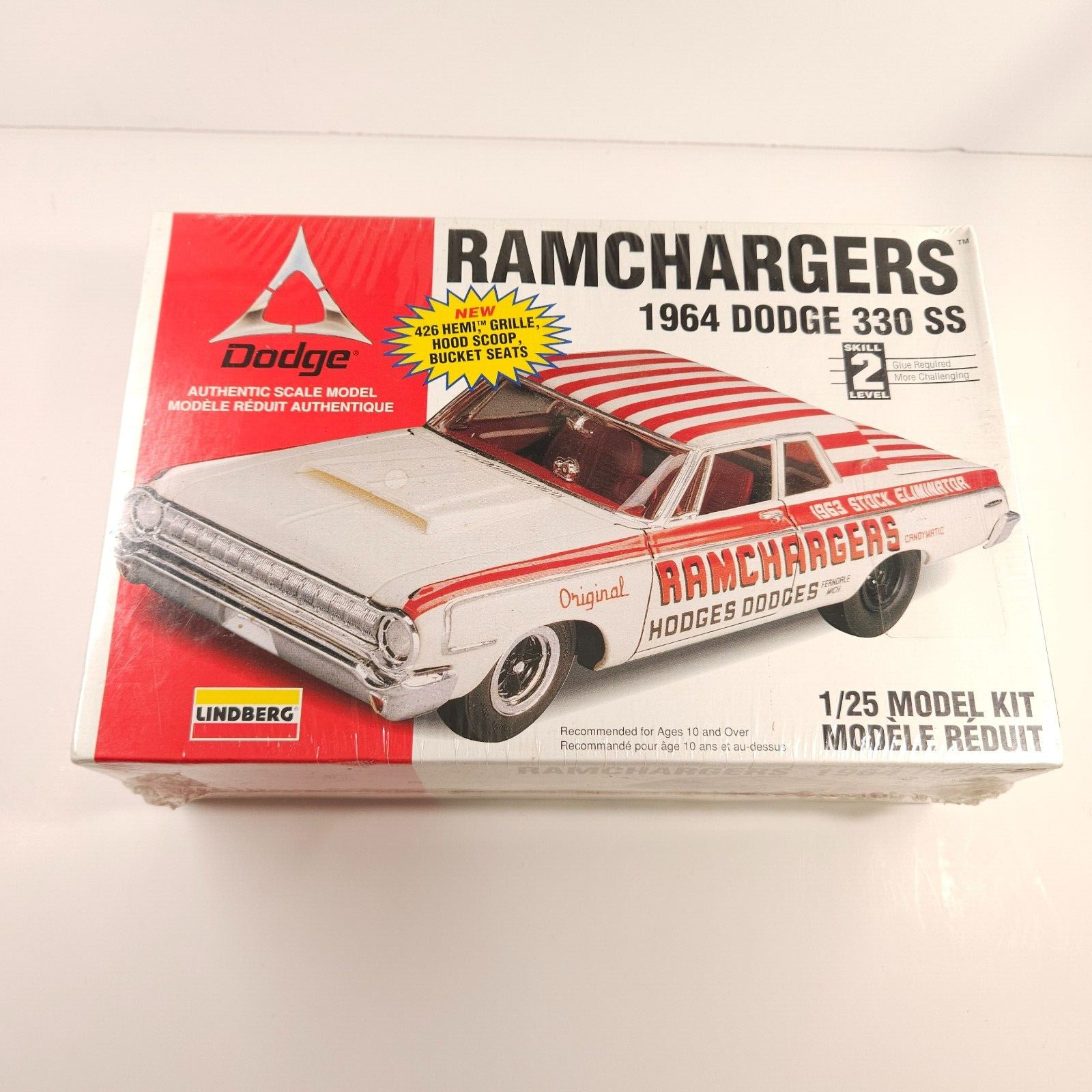 LINDBERG Ramchargers 1964 DODGE 330 SUPER STOCK SEALED Plastic Model Kit #72161