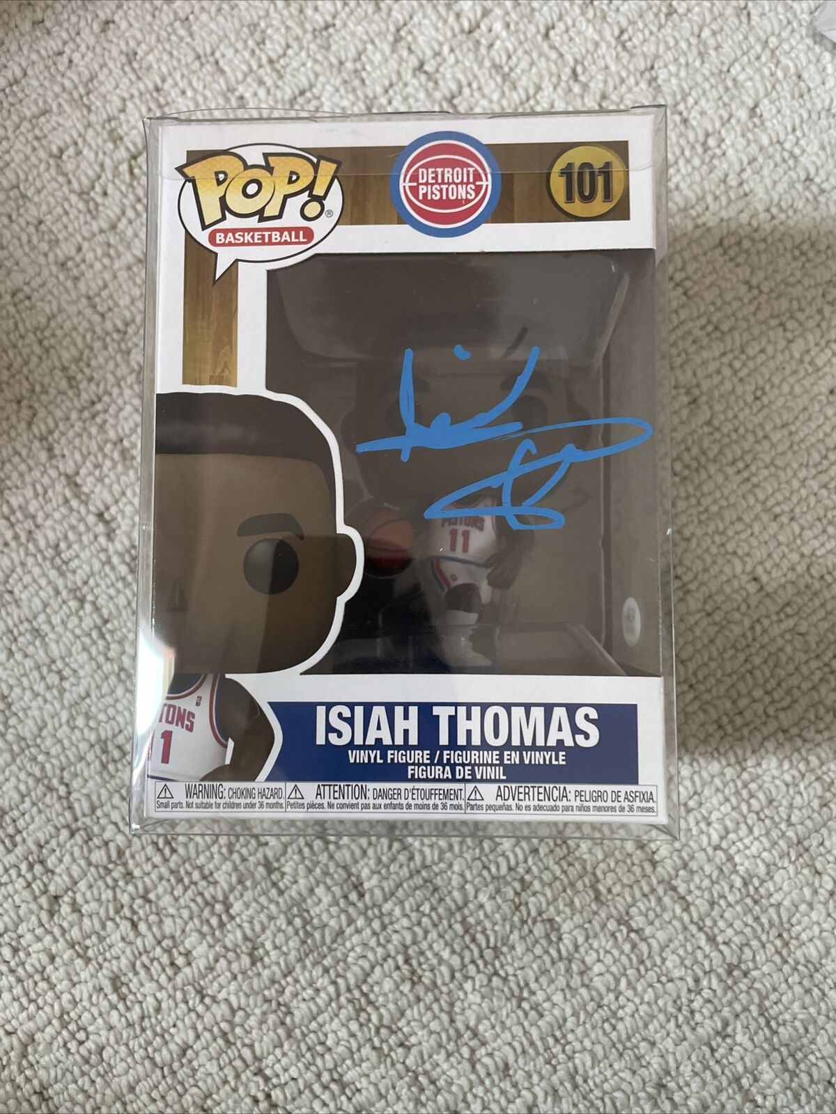 Isiah Thomas Signed Funko Pops Basketball #101 Detroit Pistons PSA Authentic