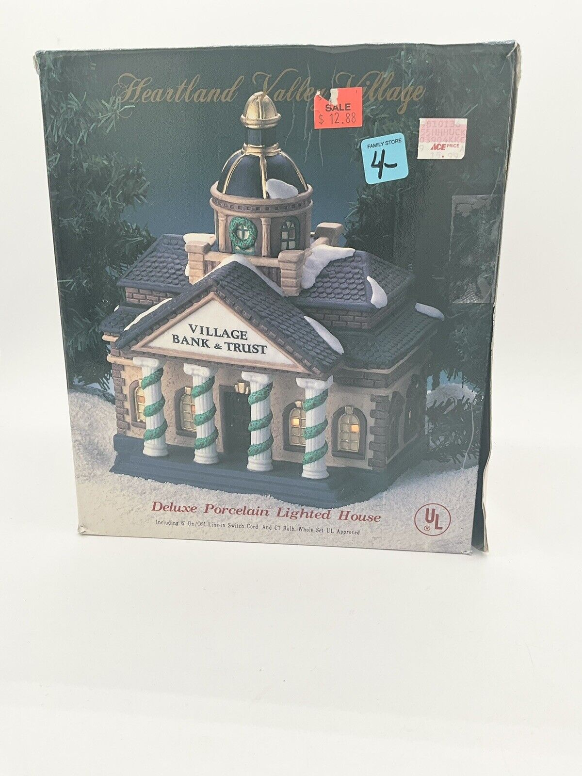 Heartland Valley Village Bank & Trust Christmas O'Well Porcelain Original Box