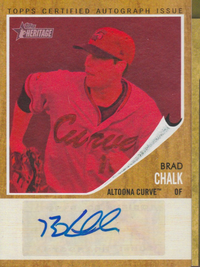 Brad Chalk 2011 Topps Heritage auto autograph card RA-BC /25