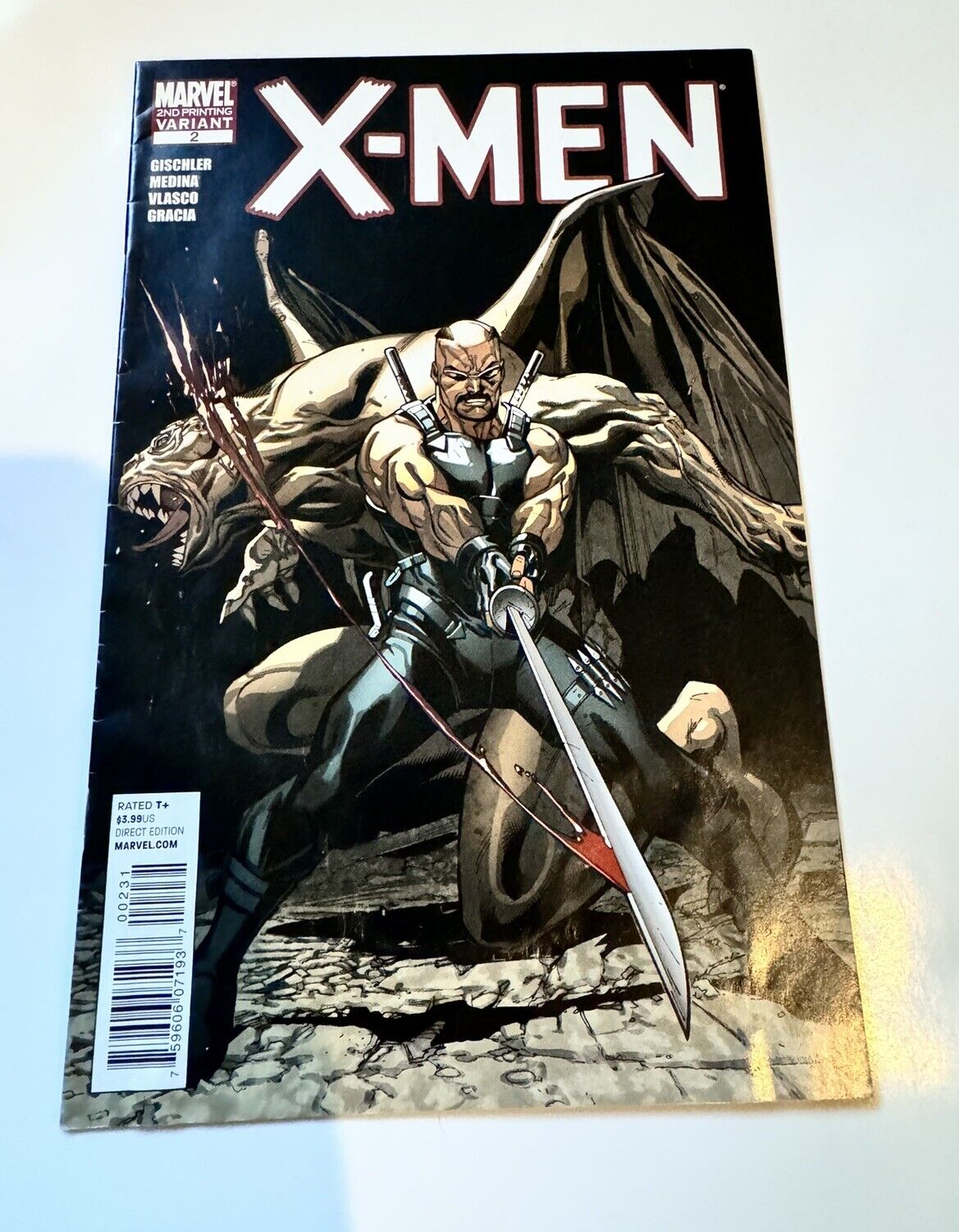 🔥Rare X-Men #2 Variant Blade Paco Medina 2nd print Marvel Comics RARE 2010 NM🔥