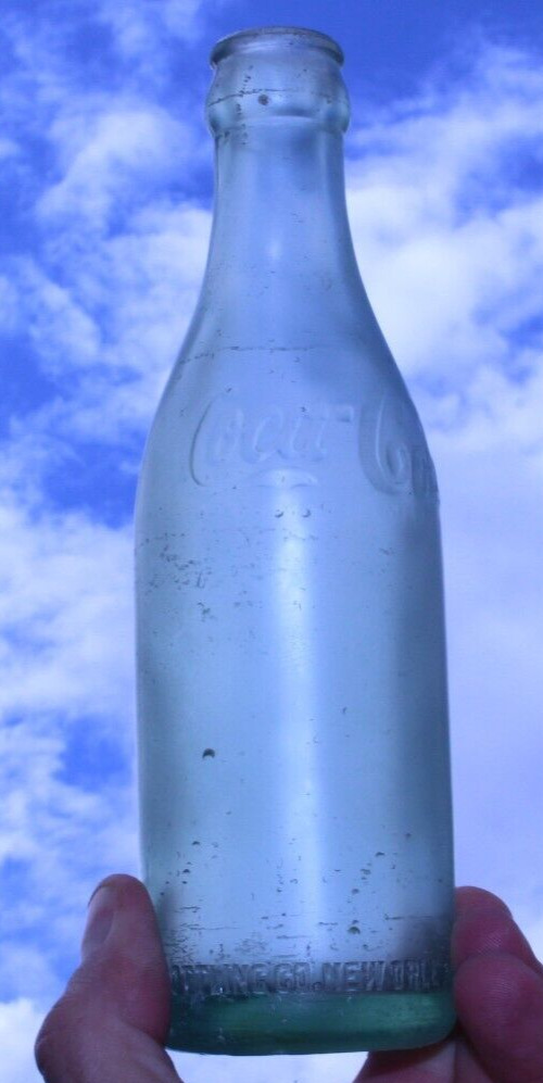 Coca Cola Soda Bottle Straight Antique VTG Crown New Orleans, LA Coke Bubbles NO