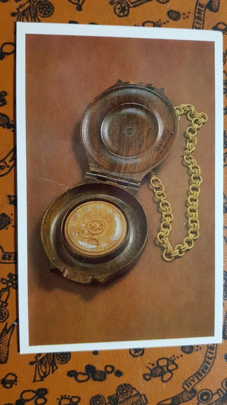 Soviet Postcard Russian Skeleton-type Pocket Watch by Bronnikov 19th century 