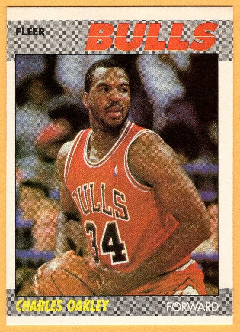 1987 FLEER BASKETBALL CARD~NM-MT CHARLES OAKLEY CHICAGO BULLS