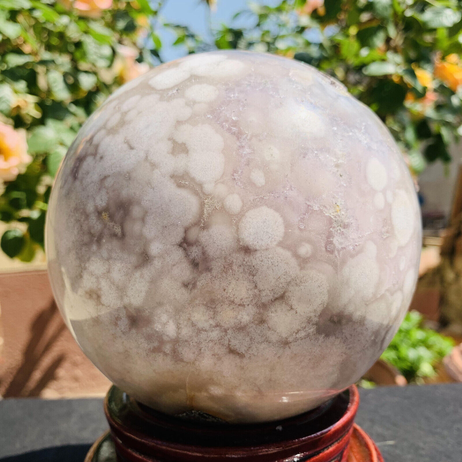 6.9LB natural pink amethyst quartz ball crystal polished sphere healing decor