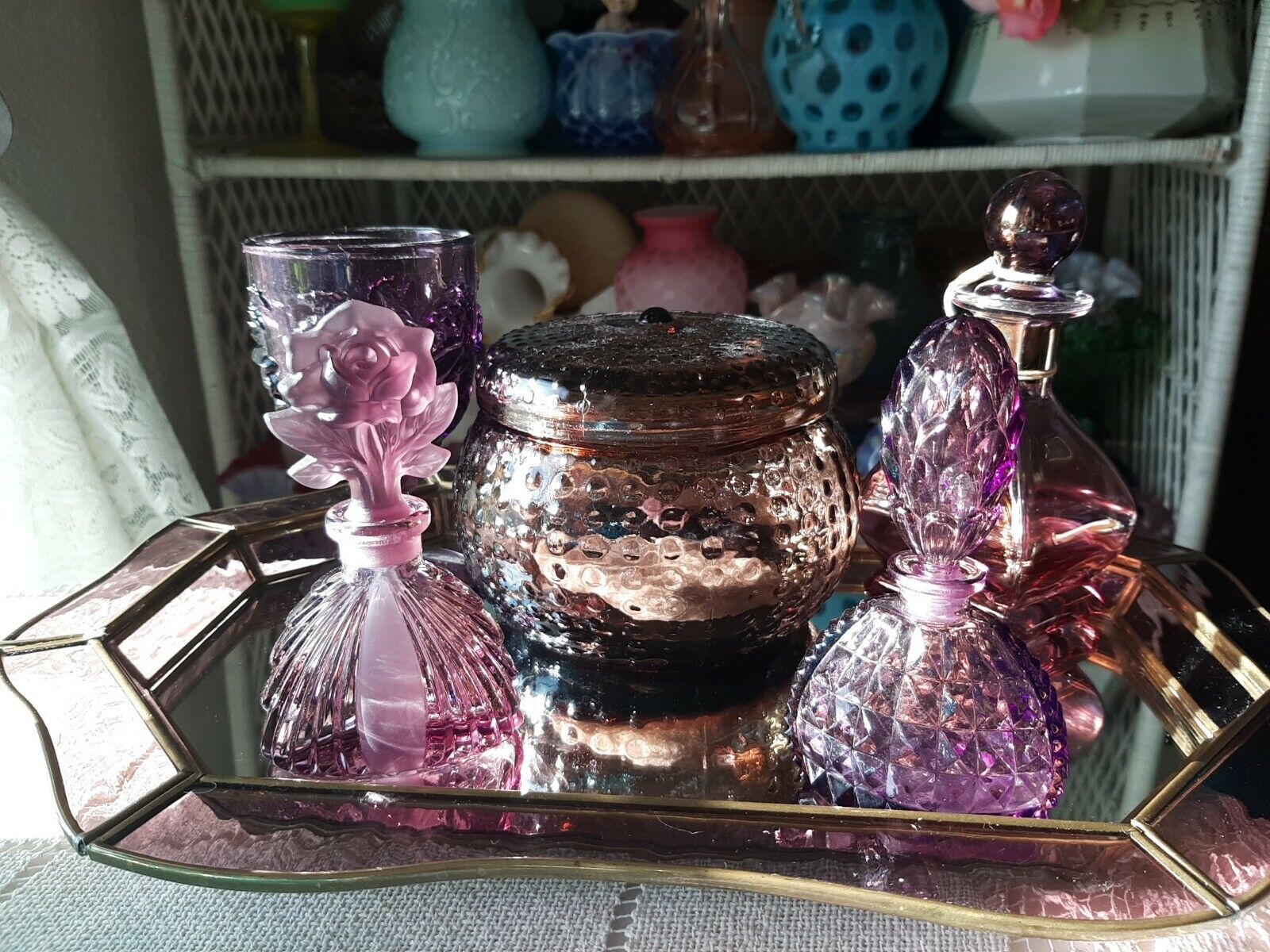 Vintage Purple BEAUTIES Vanity Perfume Set, SO VERY CHIC & ABSOLUTELY BEAUTIFUL