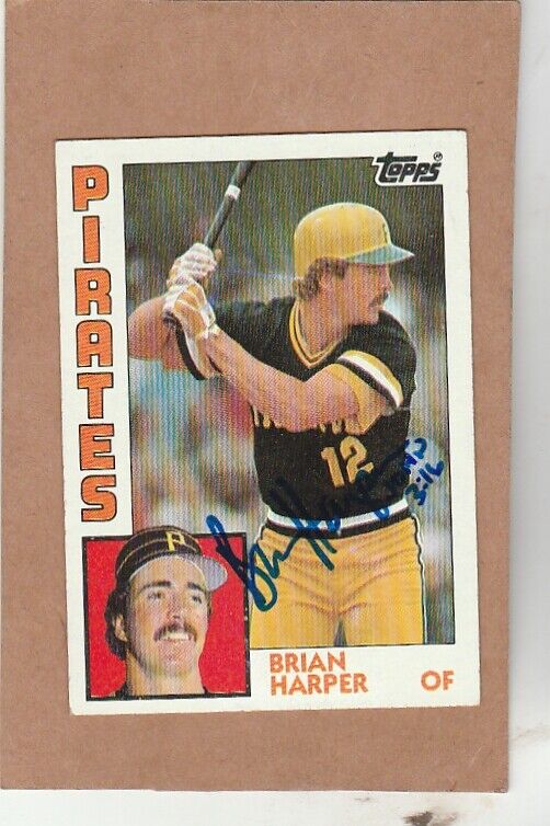 1984 Topps # 144 Brian Harper - Autographed card