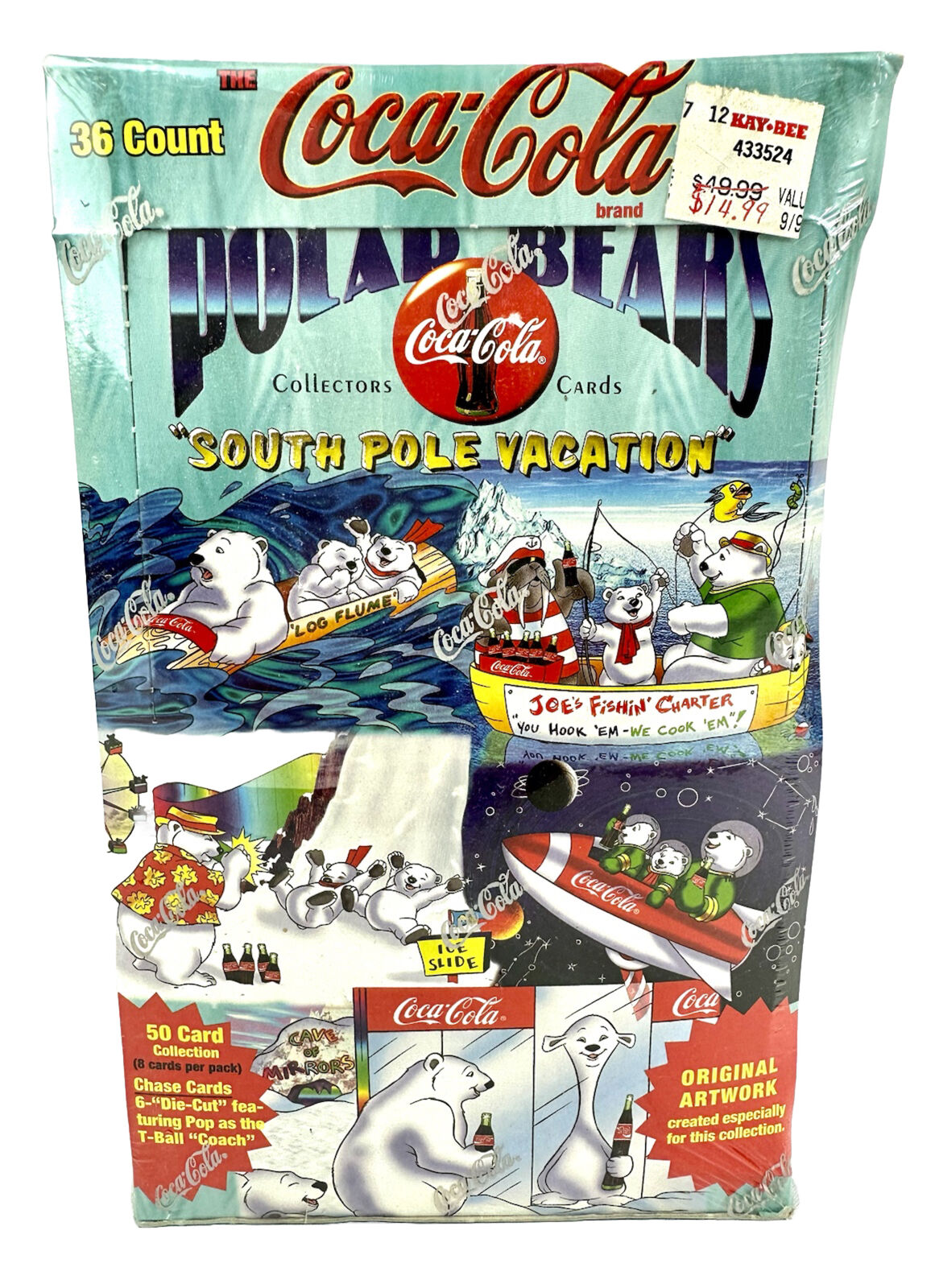 1996 Coca-Cola Polar Bears South Pole Vacation Sealed Box 36 Packs Coke Cards