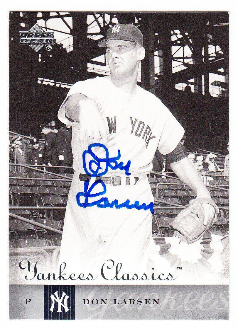 DON LARSEN 2004 Upper Deck #16 SIGNED Yankees Classics PERFECT GAME World Series