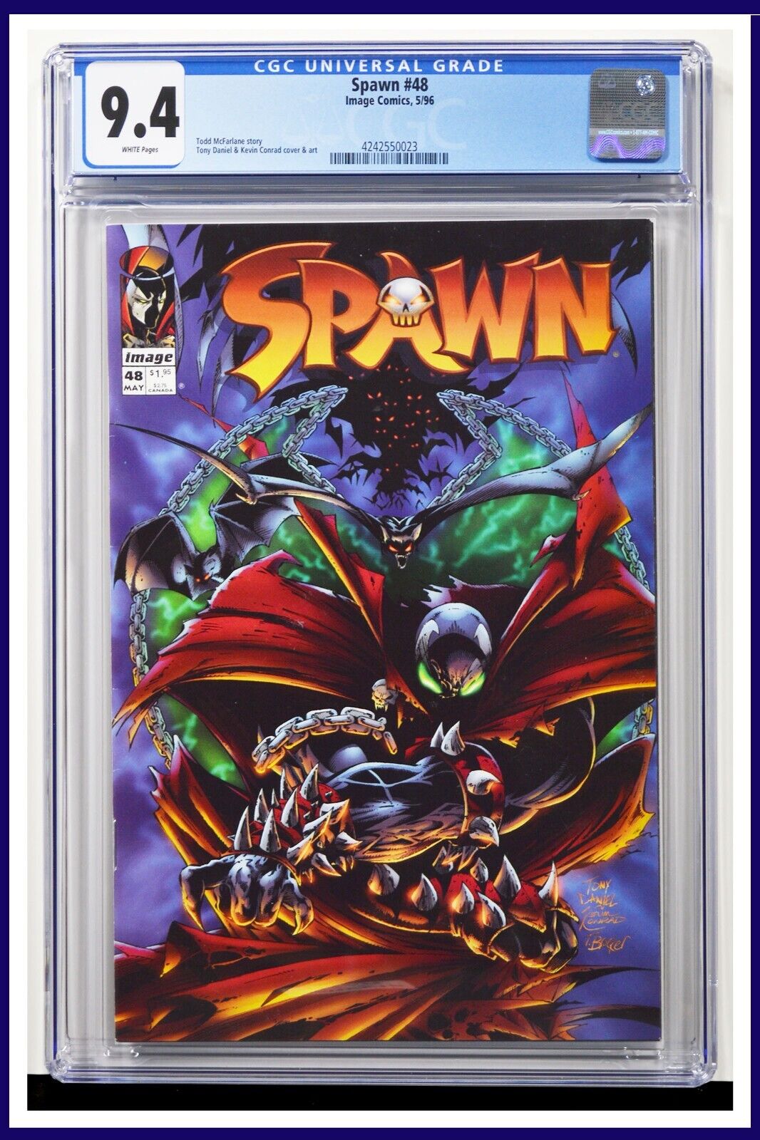 Spawn #48 CGC Graded 9.4 Image May 1996 Tony Daniel & Kevin Conrad Comic Book.