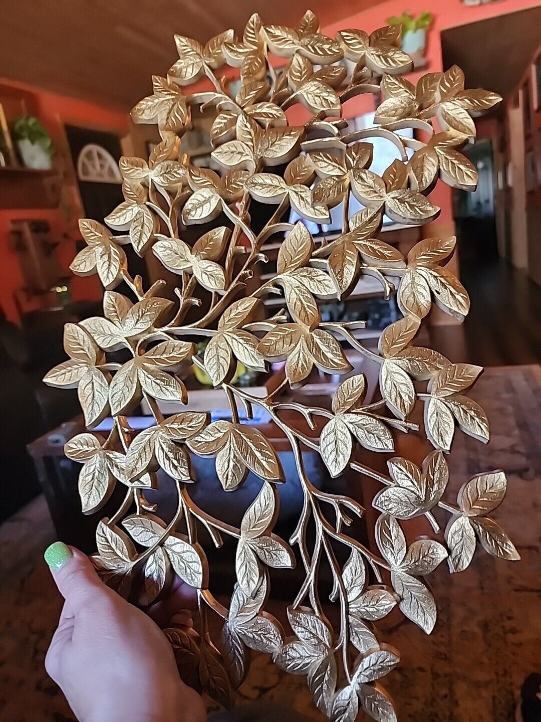 MCM Decor Trieste SYROCO Wall Hangings BRANCHES Vines Leaves Gold Vintage 1969