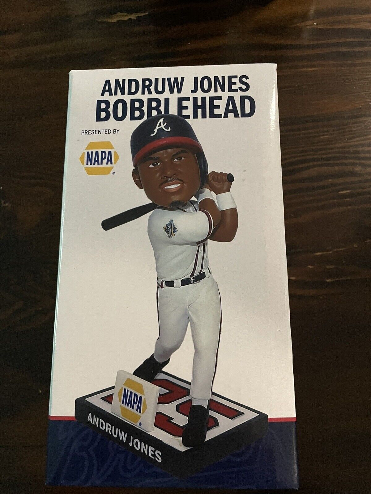 Andrew Jones Bobblehead MLB with 25th collectible retirement poster