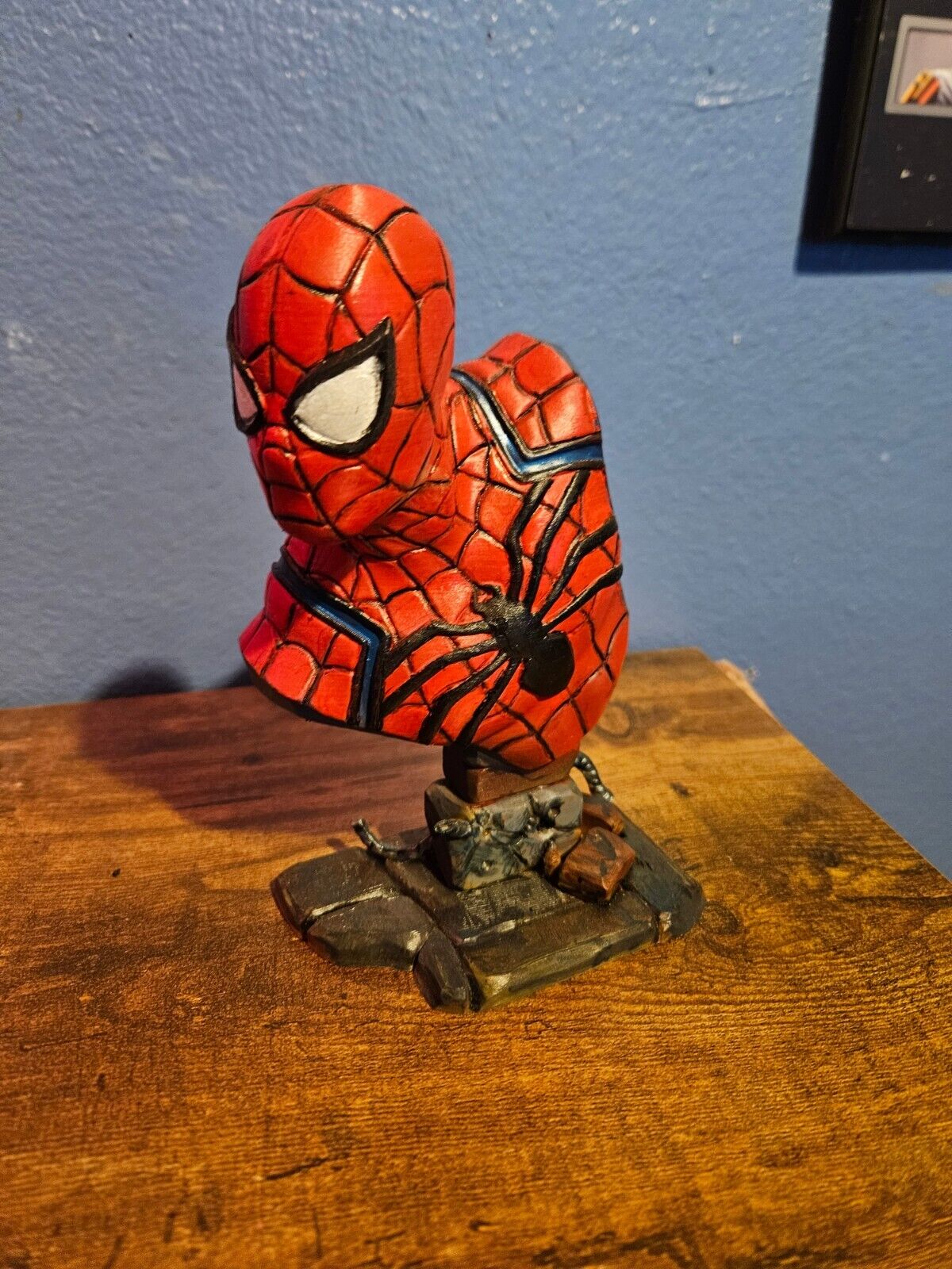 Spiderman Bust 3D Printed Custom Painted Designed By Eastman 3D