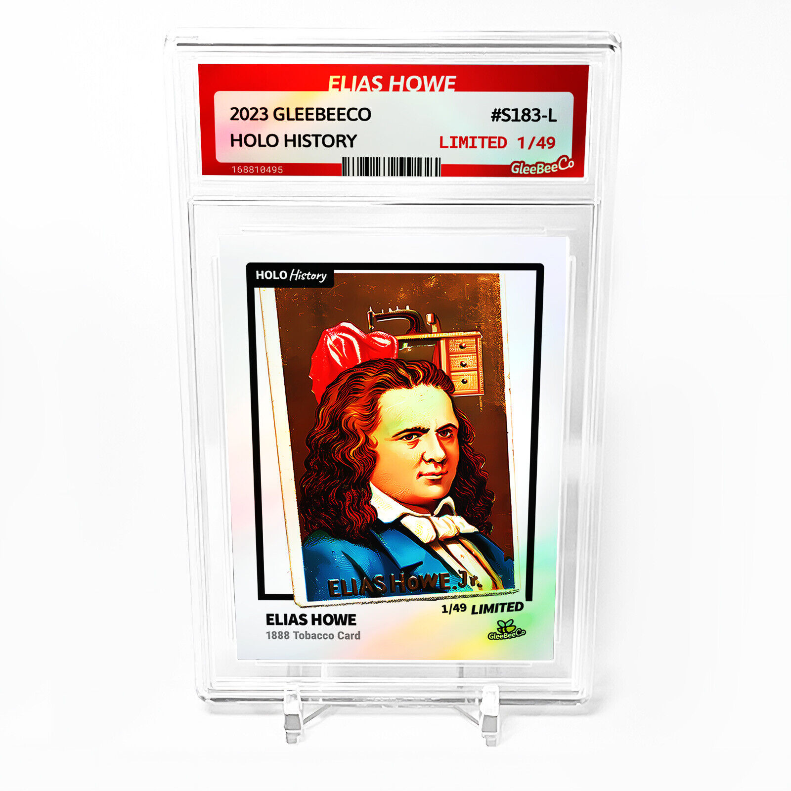 ELIAS HOWE Card 2023 GleeBeeCo Holo History #S183-L Limited to Only /49