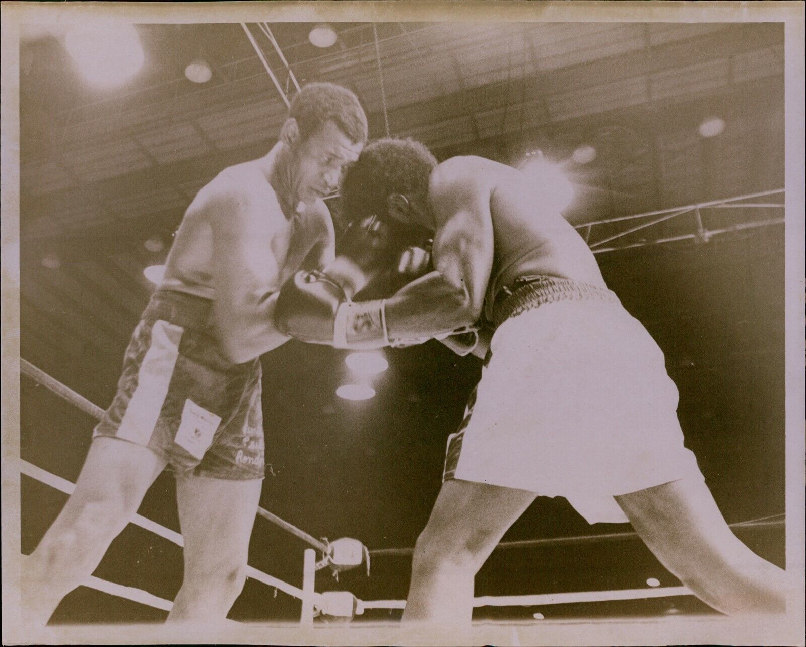 LG890 1971 Orig Albert Coya Photo VICENTE PAUL RONDON Title Fight GOMEO BRENNAN